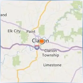 Clarion University of Pennsylvania Location Map Clarion University of Pennsylvania Location Map