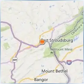 East Stroudsburg University of Pennsylvania Location Map