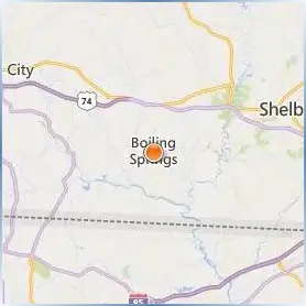 Gardner Webb University Location Map