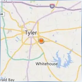 The University of Texas at Tyler Location Map