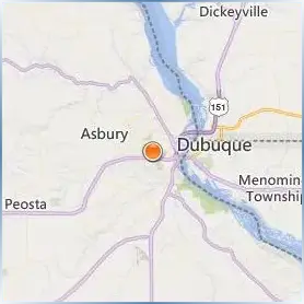 University of Dubuque Location Map