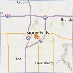University of Sioux Falls Location Map University of Sioux Falls Location Map