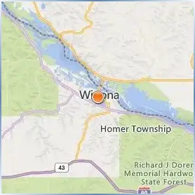 Winona State University Location Map